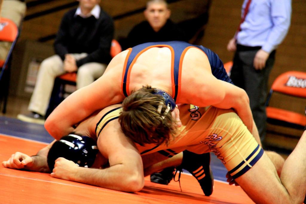 Wrestling pins two wins against Brown and Clarion, falls to Penn