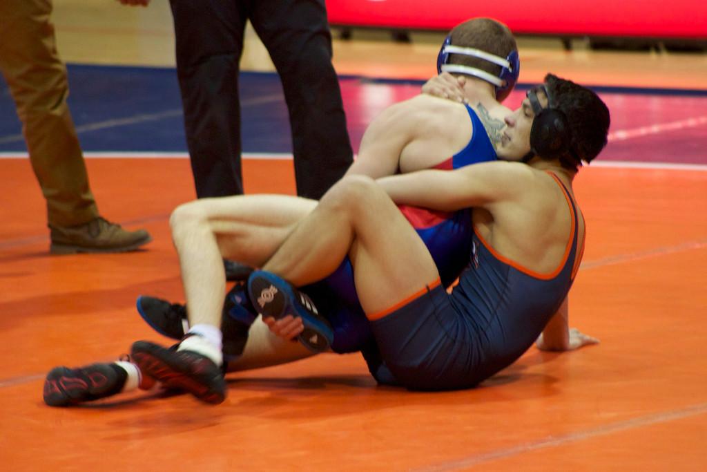 Wrestling+captures+two+victories+from+American+and+George+Mason