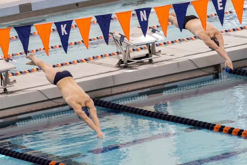 Men’s swimming and diving 2-1 in quad meet