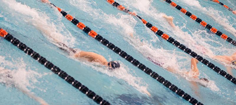 Men’s swimming and diving places second in home meet
