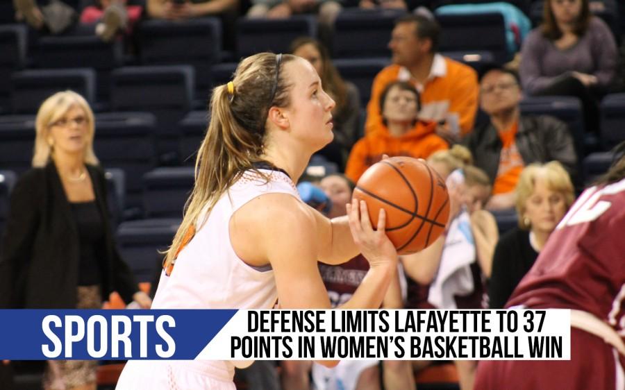Defense limits Lafayette to 37 points in womens basketball win