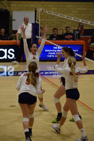 Volleyball upsets Lehigh, falls to Lafayette and Colgate
