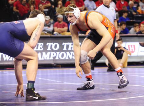 Two Bison wrestlers earn NCAA bids at EIWA Championships