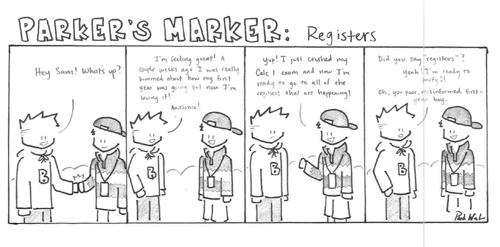 Parkers Marker: Registers