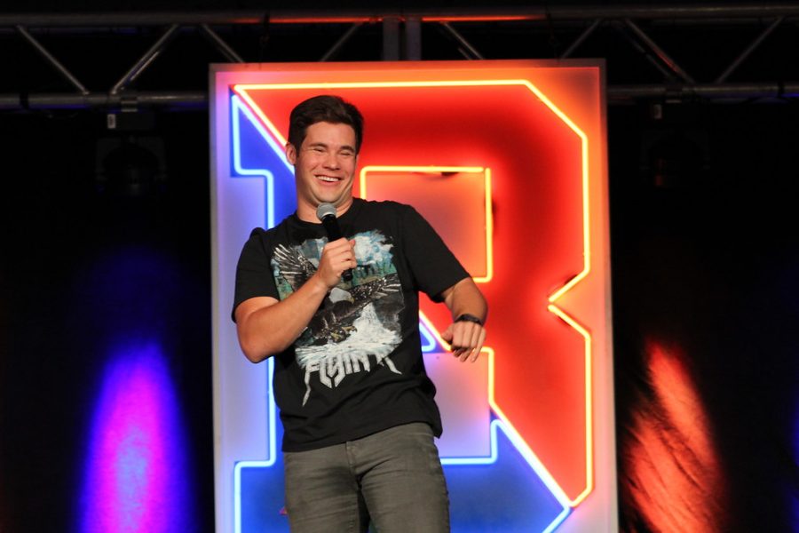 Pitch Perfect star Adam DeVine works out at KLARC, performs at Center Stage