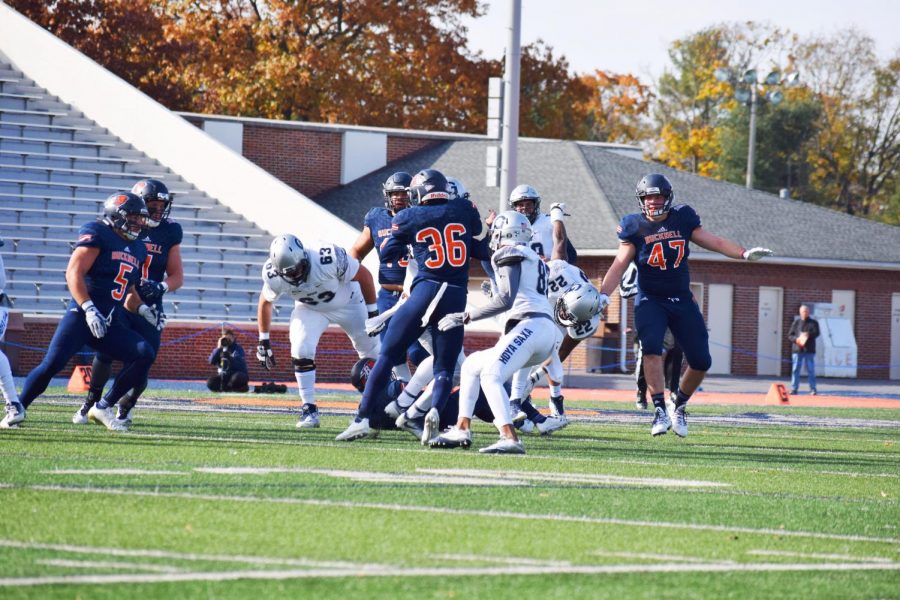 Football shuts out Georgetown on Senior Day