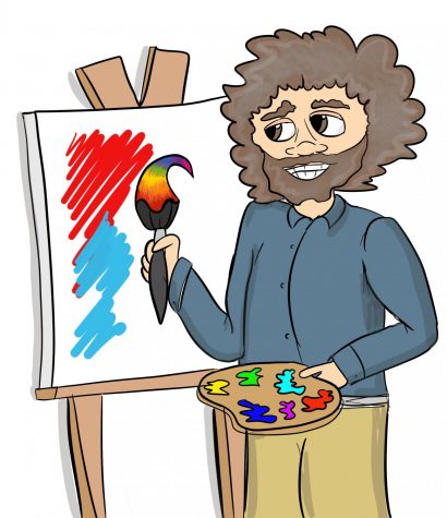 Bob Ross painting course titled “Happy Accidents” offered to overworked students, amid controversy