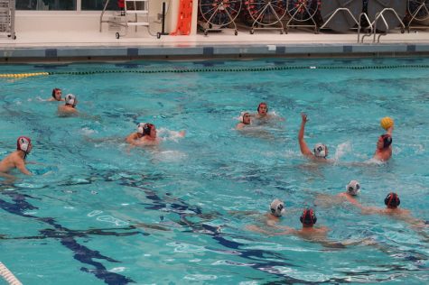 Men’s water polo splits at home