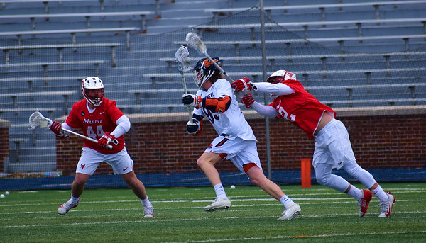 Yorkes record performance sends mens lacrosse past Marist