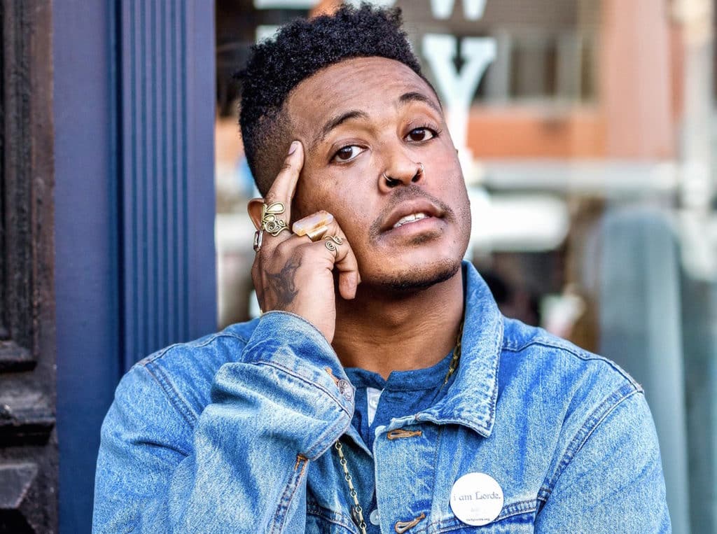 Danez Smith conducts poetry reading as Sojka Poet-in-Residence